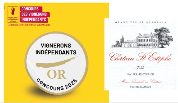 MEDAILLE OR MILLESIME 2022 CONCOURS VIGNERONS INDEPENDANTS 2025