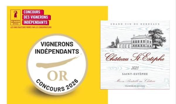 MEDAILLE OR MILLESIME 2023 CONCOURS VIGNERONS INDEPENDANTS 2026